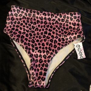 High waisted cheetah glitter bottoms.